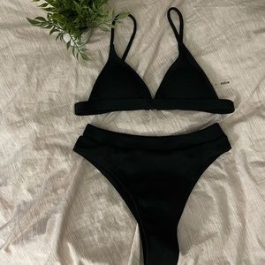 Shein | Black Ribbed Bikini NEW